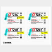Funny Étiquette d'avertissement de vin d'ordonnanc (Feuille)