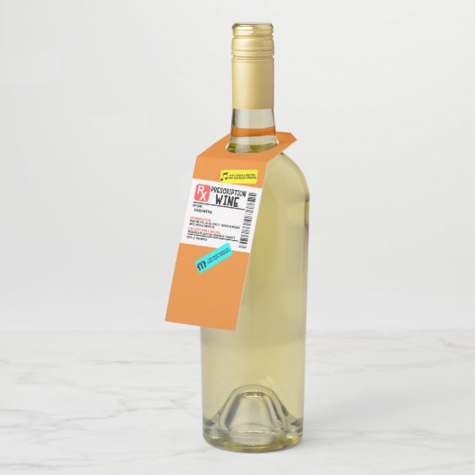 Funny Étiquette d'avertissement de vin d'ordonnanc (Incliné)