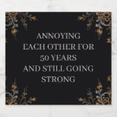 Funny étiquette du 50e anniversaire (Étiquettes simples)
