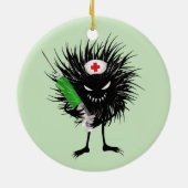 Funny Evil Bug verpleegster met spuit Keramisch Ornament (Achterkant)