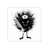 Funny Evil Character Nurse Syringe Gothic Rubberstempel (Afrduk)