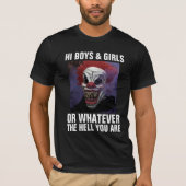 FUNNY EVIL CLOWN T-SHIRS T-SHIRT (Voorkant)