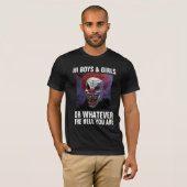 FUNNY EVIL CLOWN T-SHIRS T-SHIRT (Voorkant volledig)