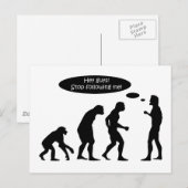 Funny Evolution Briefkaart (Voorkant / Achterkant)