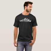 Funny Evolution Man geëvolueerd tot schaap T-shirt (Voorkant volledig)