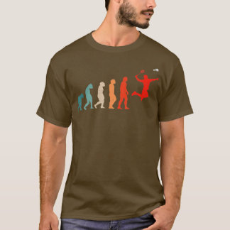 Funny Evolution of Badminton Player T-shirt