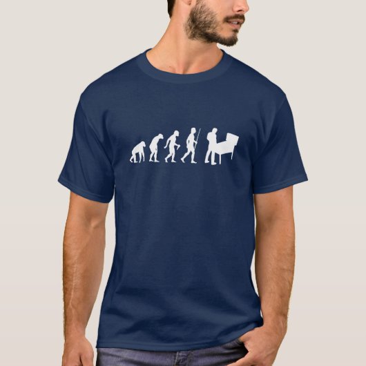 Funny Evolution of Man and Pinball T-shirt (Voorkant)
