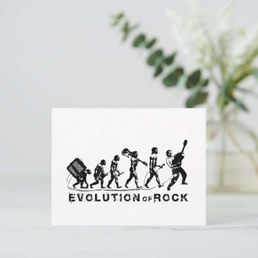 Funny Evolution of Rock Briefkaart (Staand voorkant)