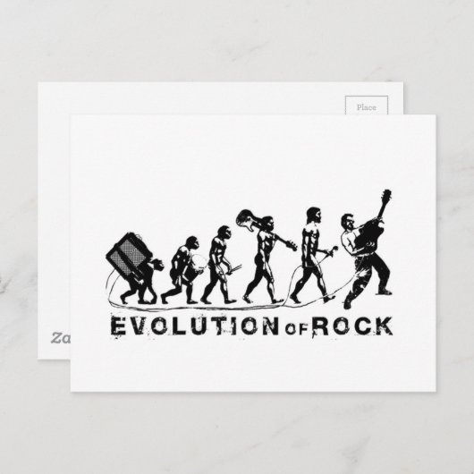 Funny Evolution of Rock Briefkaart (Voorkant / Achterkant)