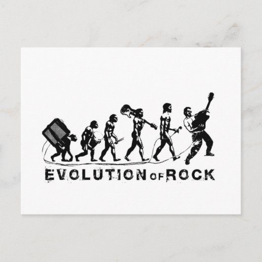 Funny Evolution of Rock Briefkaart (Voorkant)