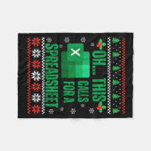 Funny Excel Spreadsheets Christmas Sweater Lover A Fleece Deken (Voorkant (Horizontaal))