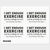Funny Exercice autocollants personnalisés (Feuille)