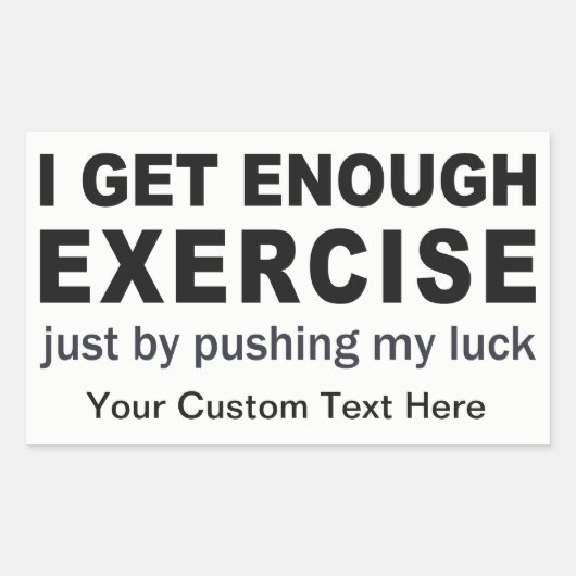 Funny Exercice autocollants personnalisés (Devant)
