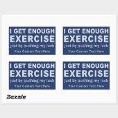 Funny Exercise aangepaste kleur stickers (Vel)
