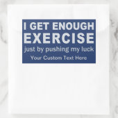 Funny Exercise aangepaste kleur stickers (Tas)