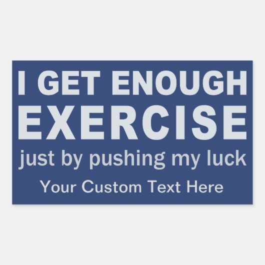 Funny Exercise aangepaste kleur stickers (Voorkant)