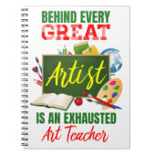Funny Exhausted Art Teacher Appreciation Notitieboek (Voorkant)