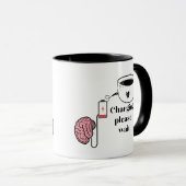 Funny Exhausted Brain Coffee Mug (Devant droit)