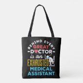 Funny Exhausted Medical Assistant CMA Draagtas (Achterkant)