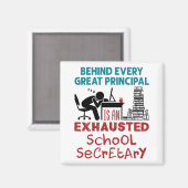 Funny Exhausted School Secretary-waardering Magneet (Voorkant / Achterkant)