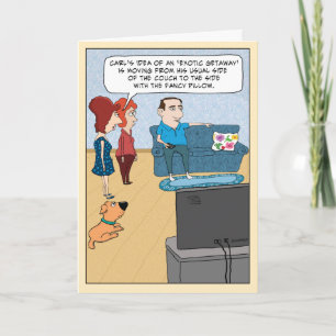 Funny Exotic Getaway Birthday Card Kaart