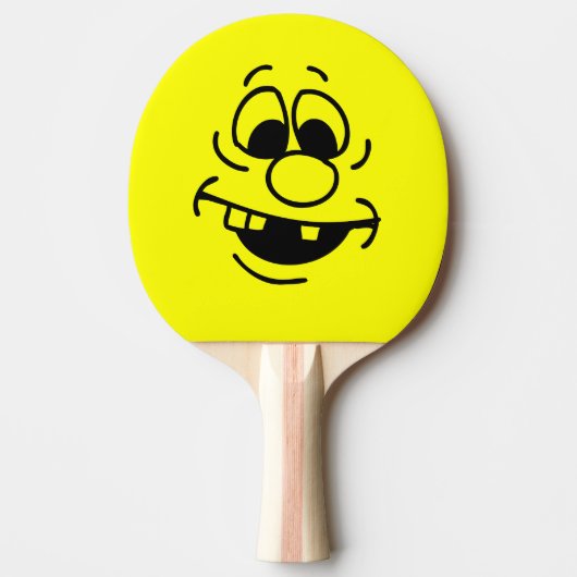 Funny Expression Yellow Face Tafeltennisbatje (Voorkant)