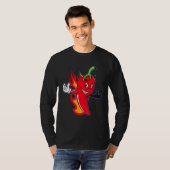 Funny Extra Sharp Hot Chili Addicate Pepper T-shirt (Voorkant volledig)