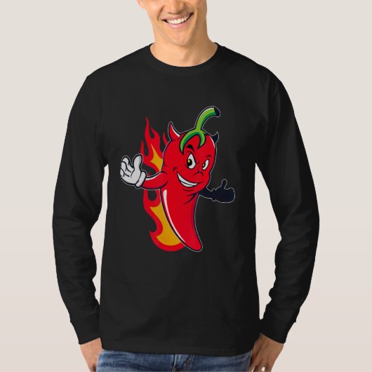 Funny Extra Sharp Hot Chili Addicate Pepper T-shirt (Voorkant)