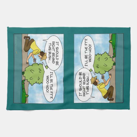 Funny Extreme Cache Geocaching Cadeaubon Custom Theedoek (Horizontaal)