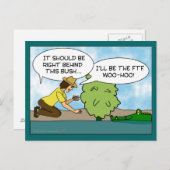 Funny Extreme Cache Geocaching Cartoon Briefkaart (Voorkant / Achterkant)