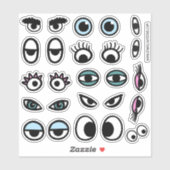 Funny Eyeball Cartoon Eyes Sticker Set (Vel)