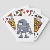 Funny Eyed Robot-speelkaarten Pokerkaarten (Achterkant)