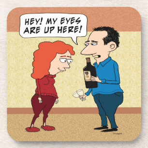 Funny Eyes on Wine Drankjes Onderzetter