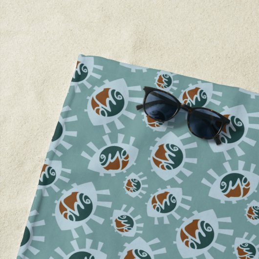 Funny Eyes Pattern Beach Towel Strandlaken (In situ)