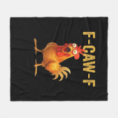 Funny F-Caw-F Chicken Creative Casual Fleece Deken (Voorkant (Horizontaal))