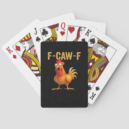 Funny F-Caw-F Chicken Creative Casual Pokerkaarten (Achterkant)