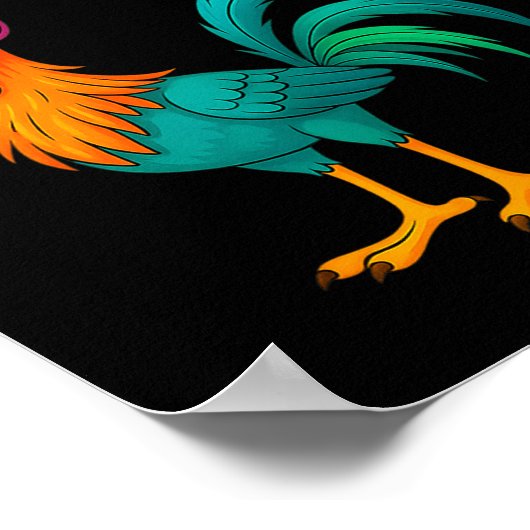 Funny F-caw-f Chicken Fcawf Chicken Poster (Hoek)