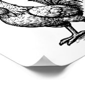 Funny F-caw-f Chicken Graphic Sarcastic Bird Poster (Hoek)