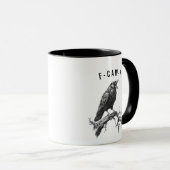 Funny F-Caw-F Crow Raven Pun Coffee Mug Mok (Voorkant rechts)