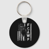 Funny F Caw F Crow With USA Flag Sleutelhanger (Voorkant)