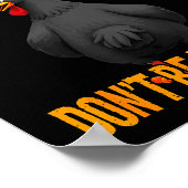 Funny F-caw-f Don't Be A Chicken Fcawf Black Roost Poster (Hoek)