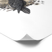 Funny F Caw F Raven Bird Saying Graphic Style Poster (Hoek)