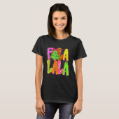 Funny Fa La La Coquette Bow Checkered Christmas Tr T-shirt (Voorkant volledig)