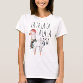 Funny Fa La La La La Lama Kerstmis T-shirt (Voorkant)