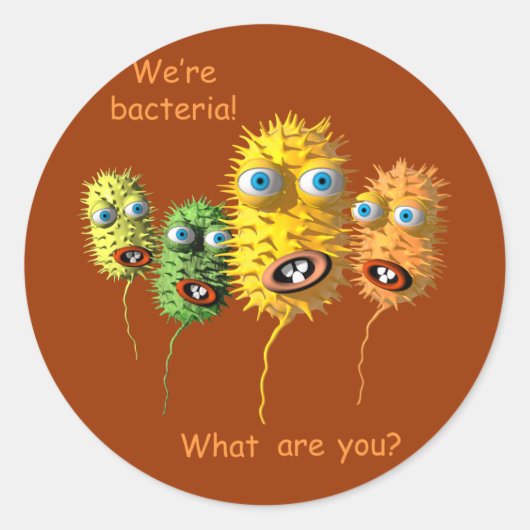 Funny Face Bacteria sticker (Voorkant)