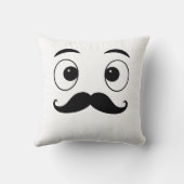Funny Face Coussin avec Moustache - mignonne et Wh (Verso)