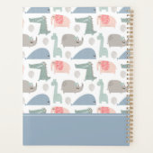 Funny Face Cute Doodle Animal Patroon Planner (Achterkant)