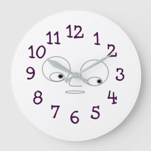 Funny Face Design Wall Clock Grote Klok