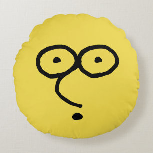 Funny Face Drawing Rond Kussen