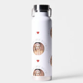 Funny Face Foto Valentijnsdag Emotional Support Waterfles (Voorkant)